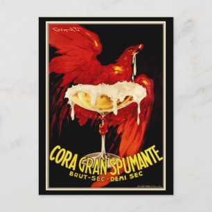 Cartão Postal Vintage Italiana Spumante Advertisement