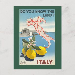 Cartão postal Vintage Italy Viagem
