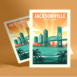 Cartão Postal Vintage Jacksonville