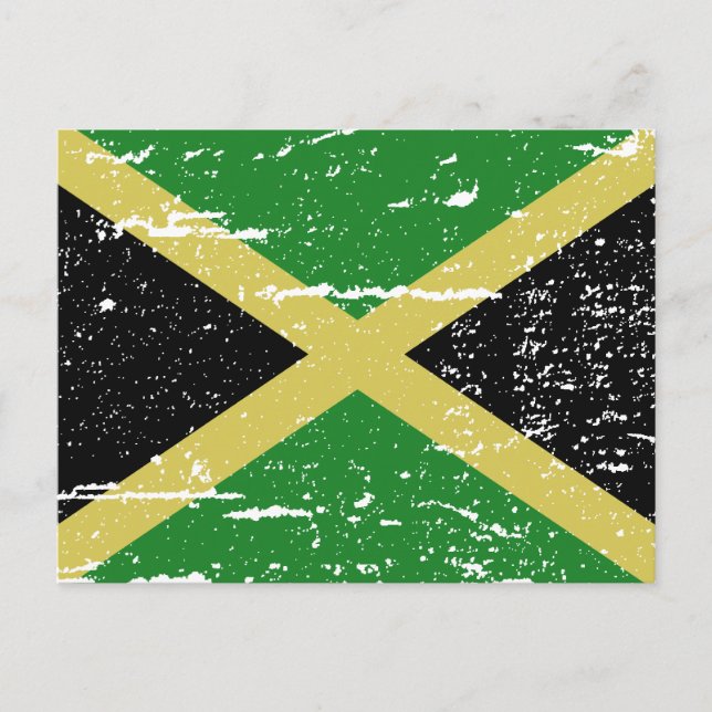 Cartão Postal Vintage Jamaica Flag (Frente)