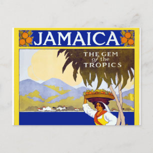 Cartão Postal Vintage Jamaica Gem of the Tropics Viagem