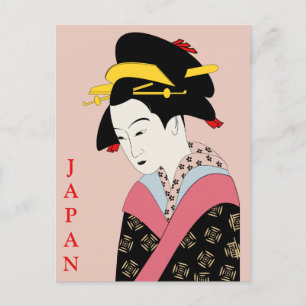Cartão Postal Vintage Japan Geisha Viagem
