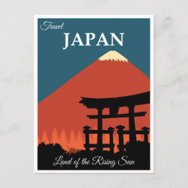Cartão Postal Vintage Japan Mount Fuji Viagem