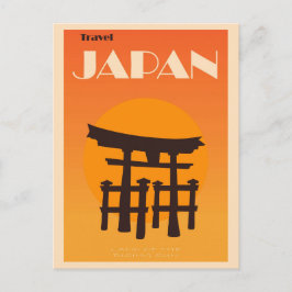Cartão Postal Vintage Japan Pagoda Viagem