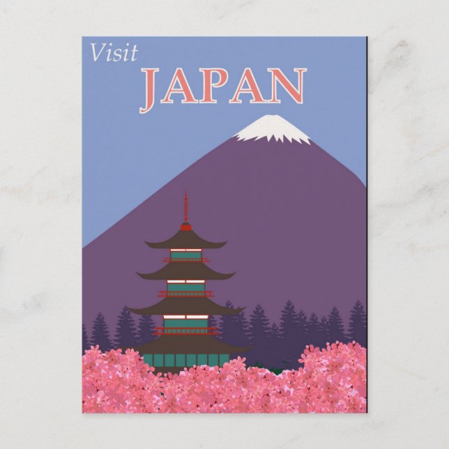 Cartão Postal Vintage Japan Viagem (Frente)