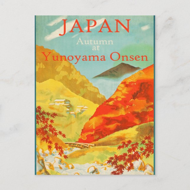 Cartão Postal Vintage Japan Viagem (Frente)