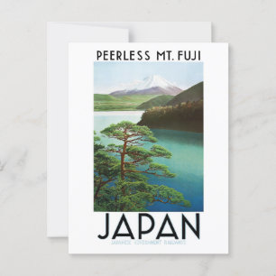 Cartão postal Vintage Japão Mt. Fuji