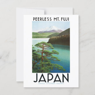 Cartão postal Vintage Japão Mt. Fuji