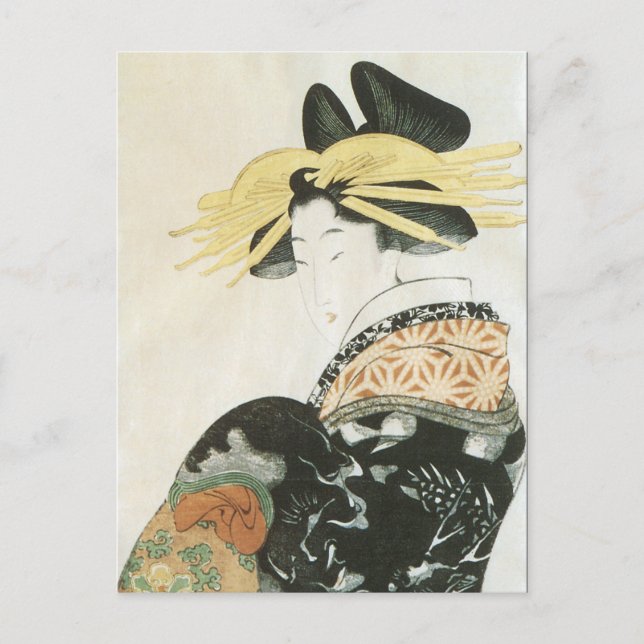 Cartão Postal Vintage Japonês Art (Frente)