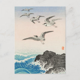 Cartão Postal Vintage Japonês Woodblock Art Impressão Birds