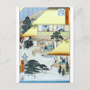 Cartão Postal Vintage Japonês Woodblock Art Ukiyo-e
