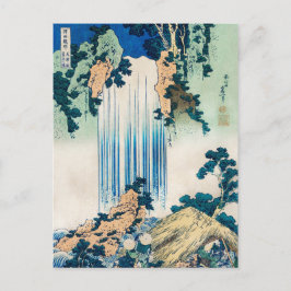 Cartão Postal Vintage Japonês Woodblock Yoro Waterfall Mino