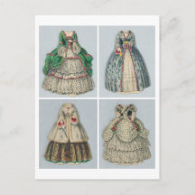 Cartão postal Vintage Jenny Lind Paper Dols