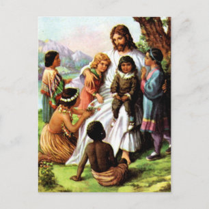 Cartão postal Vintage Jesus ama