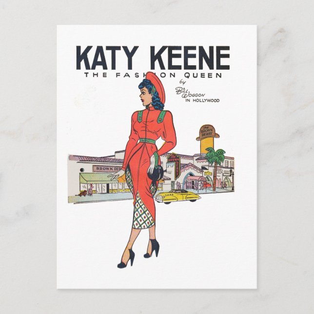 Cartão postal Vintage Katy Keene Hollywood (Frente)