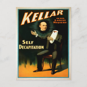 Cartão Postal Vintage Kellar Magic Poster