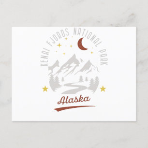 Cartão Postal Vintage Kenai Fjords National Park Alaska