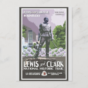 Cartão Postal Vintage Kentucky Statue Viagem