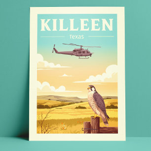Cartão Postal Vintage Killeen Texas