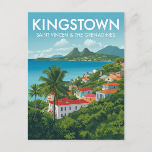 Cartão Postal Vintage Kingstown Viagem