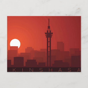 Cartão Postal vintage Kinshasa République démocratique du Congo