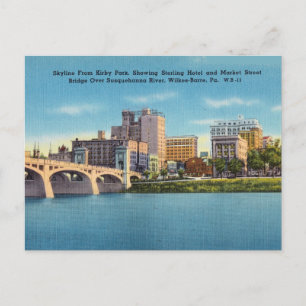 Cartão Postal Vintage, Kirby Park, Wilkes-Barre Pensilvânia