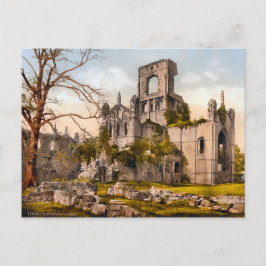 Cartão Postal Vintage Kirkstall Abbey Yorkshire Inglaterra