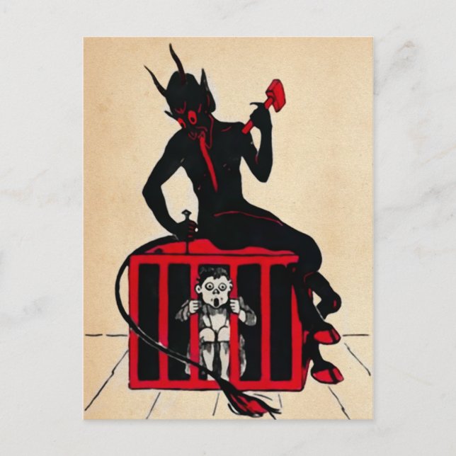 Cartão postal Vintage Krampus (Frente)