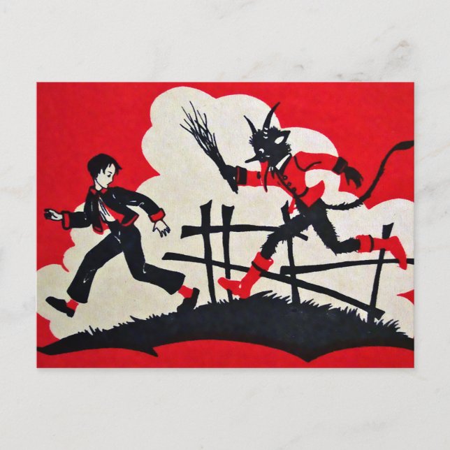 Cartão postal Vintage Krampus (Frente)
