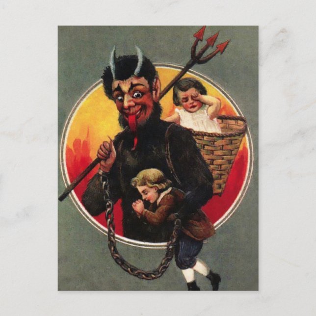 Cartão Postal Vintage Krampus (Frente)