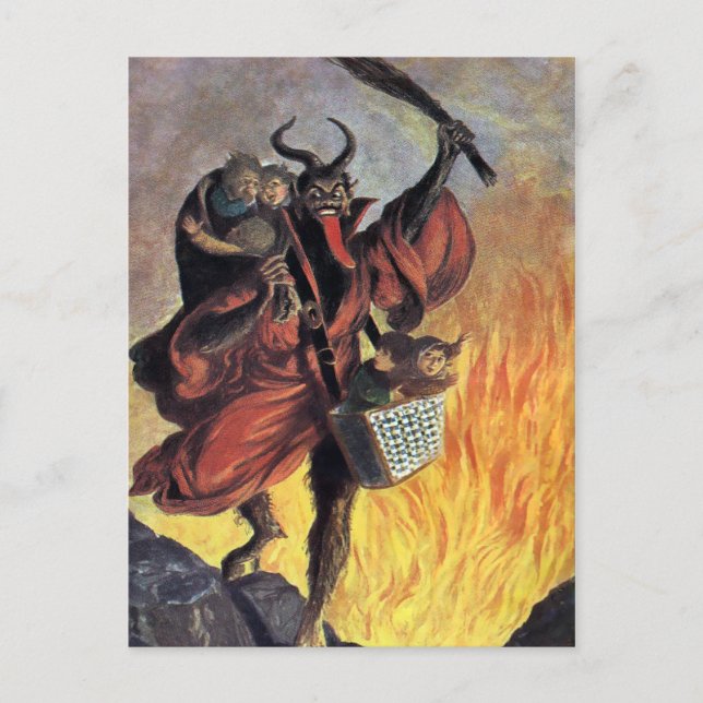 Cartão postal Vintage Krampus (Frente)