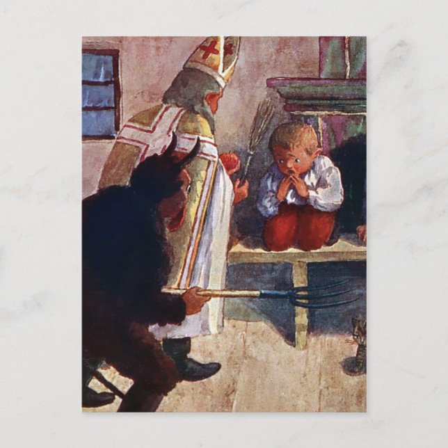 Cartão Postal Vintage Krampus (Frente)