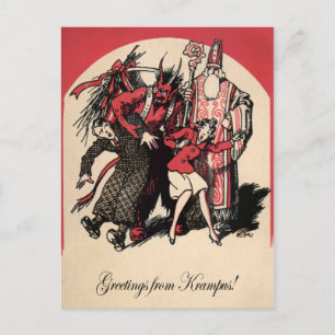 Cartão postal Vintage Krampus