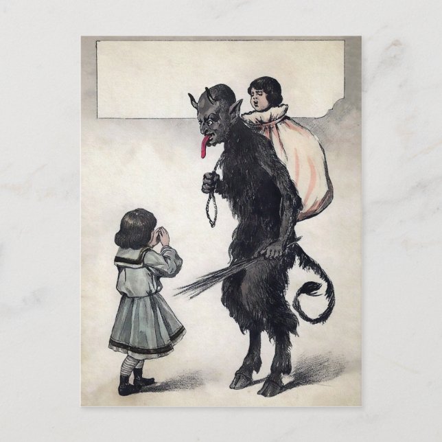 Cartão Postal Vintage Krampus (Frente)