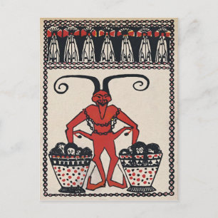 Cartão postal Vintage Krampus