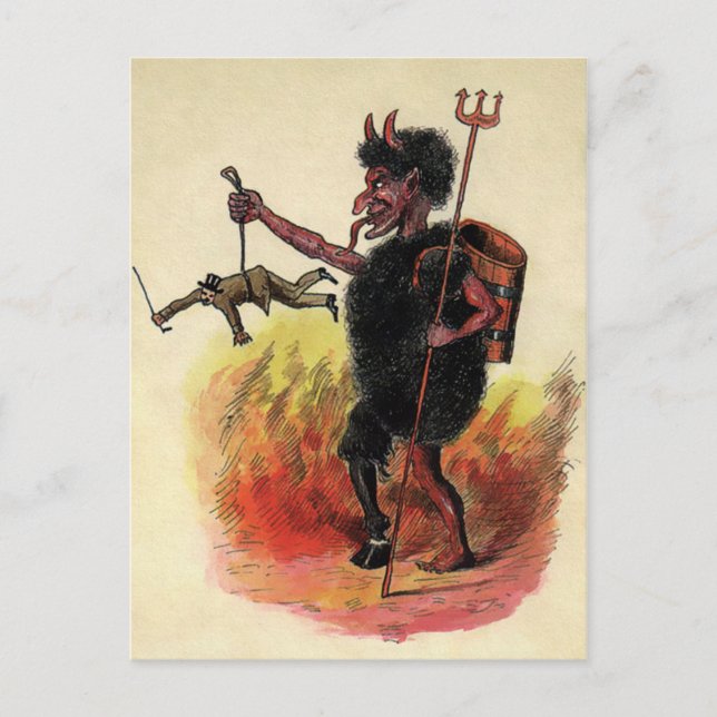 Cartão Postal Vintage Krampus Devil (Frente)