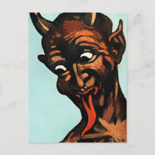 Cartão postal Vintage Krampus Face