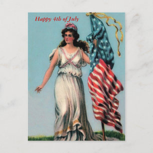 Cartão Postal Vintage Lady Liberty