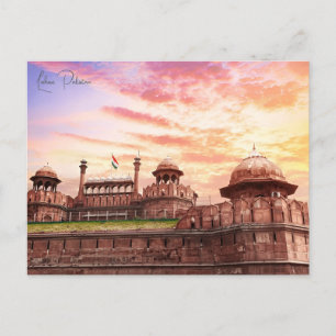 Cartão Postal Vintage Lahore Pakistan Badshahi Viagem aqucolor