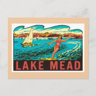 Cartão postal Vintage Lake Mead Nevada NV State L