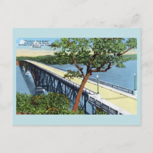 Cartão Postal Vintage Lake of Ozarks, Hurricane Deck Bridge