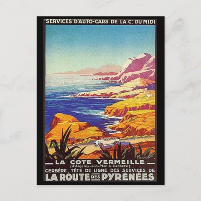 Cartão Postal Vintage Languedoc-Rousillon, França - (Frente)
