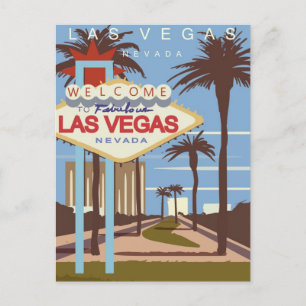 Cartão Postal vintage Las Vegas Saudações de Nevada