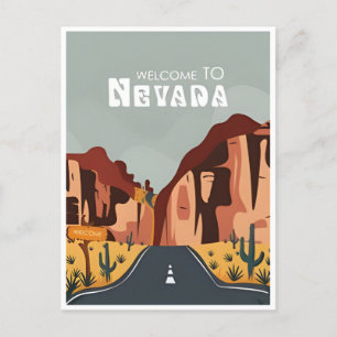 Cartão Postal vintage Las Vegas Saudações de Nevada