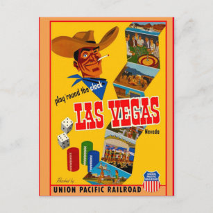 Cartão Postal Vintage Las Vegas Viagem