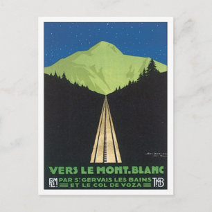Cartão Postal Vintage Le Mont Blanc France