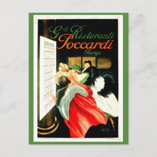Cartão Postal Vintage Leonetto Cappiello - Restaurante Italiano