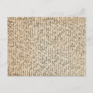 Cartão Postal Vintage - Letra manuscrita