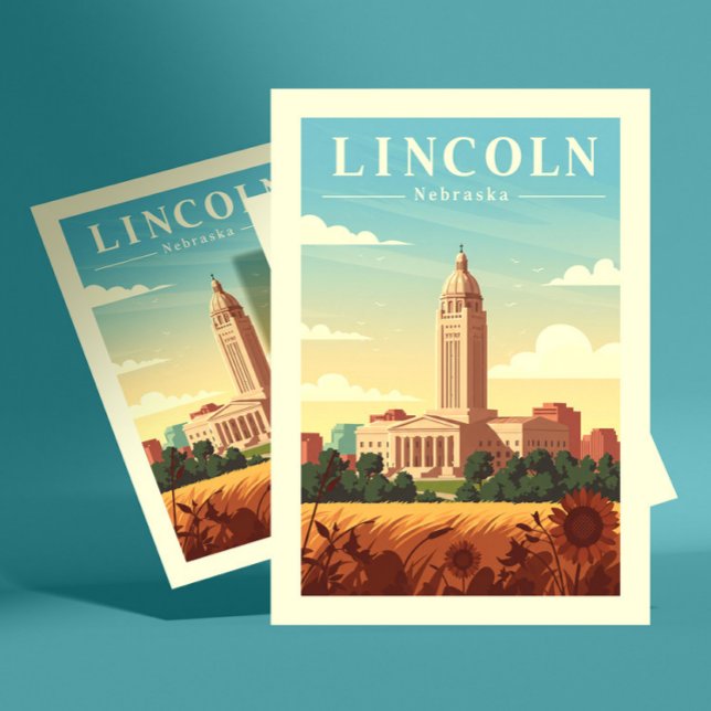 Cartão Postal Vintage Lincoln Nebraska (Criador carregado)