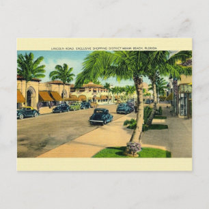 Cartão postal Vintage Lincoln Road Miami Beach
